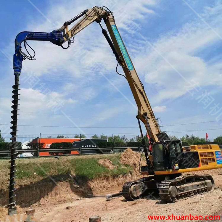挖机改装液压凿岩机 高频振动打拔桩机 挖机改装垂直岩石钻机